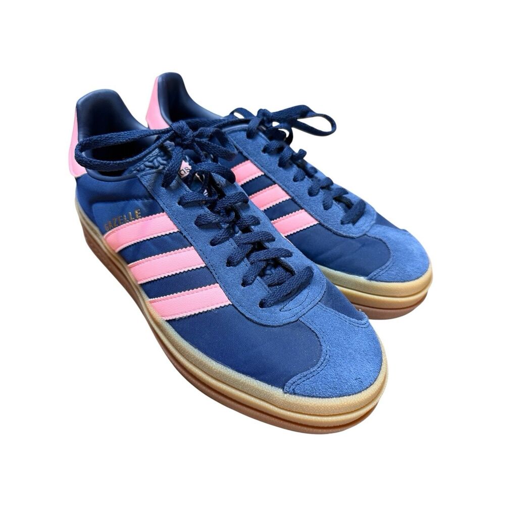 adidas Gazelle Bold Blue Pink Spark Womens Sz 8.5 Sneakers Platforms Shoes